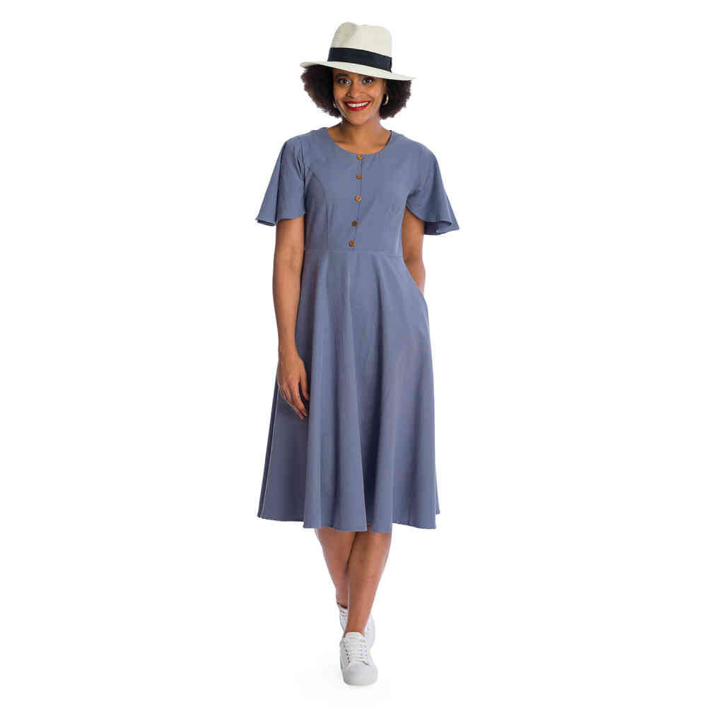 Banned - COUNTRY CUTE Flare jurk - Blauw